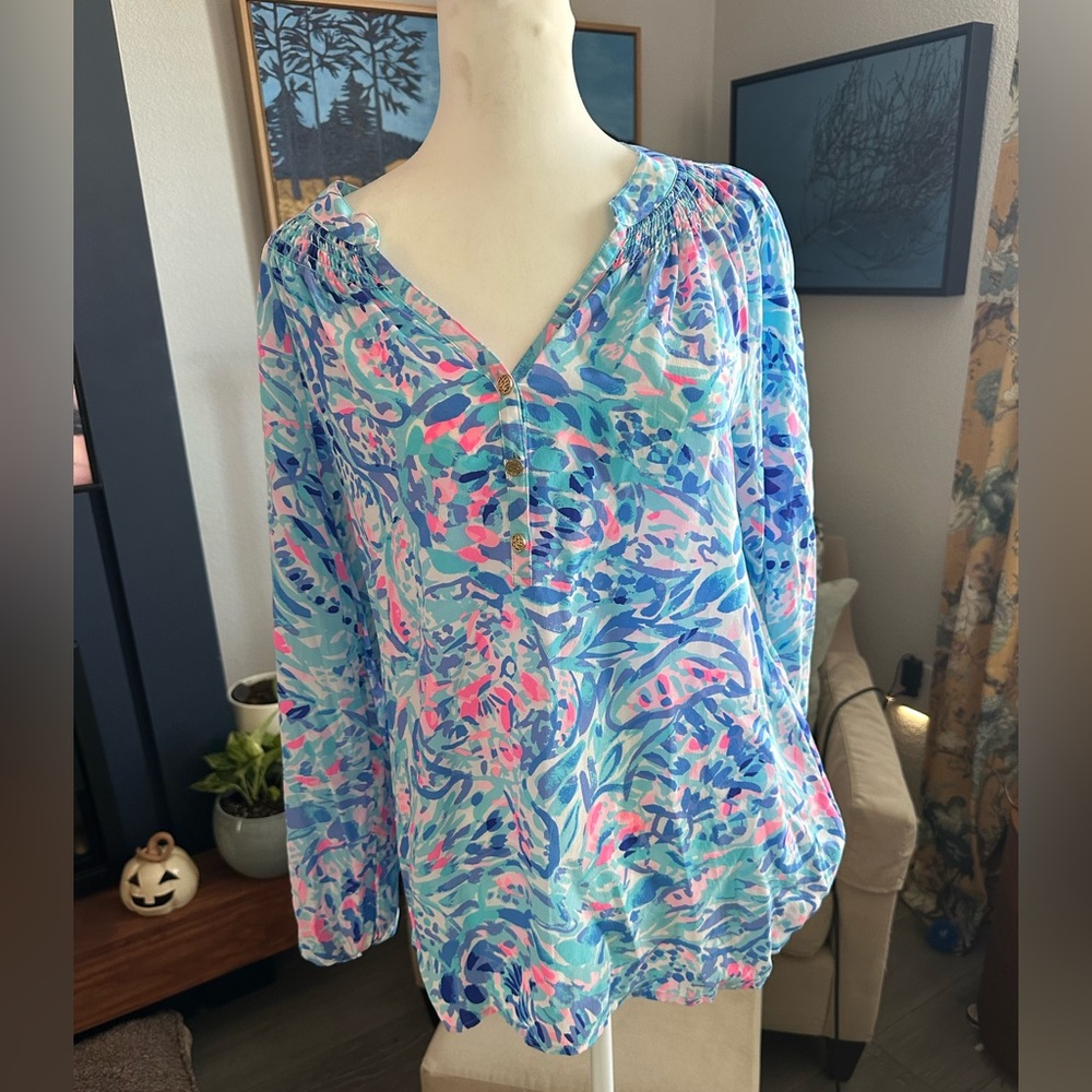 Lilly Pulitzer Multicolor Elsa Top Size Medium, EUC